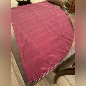 Burgundy Oval Tablecloth